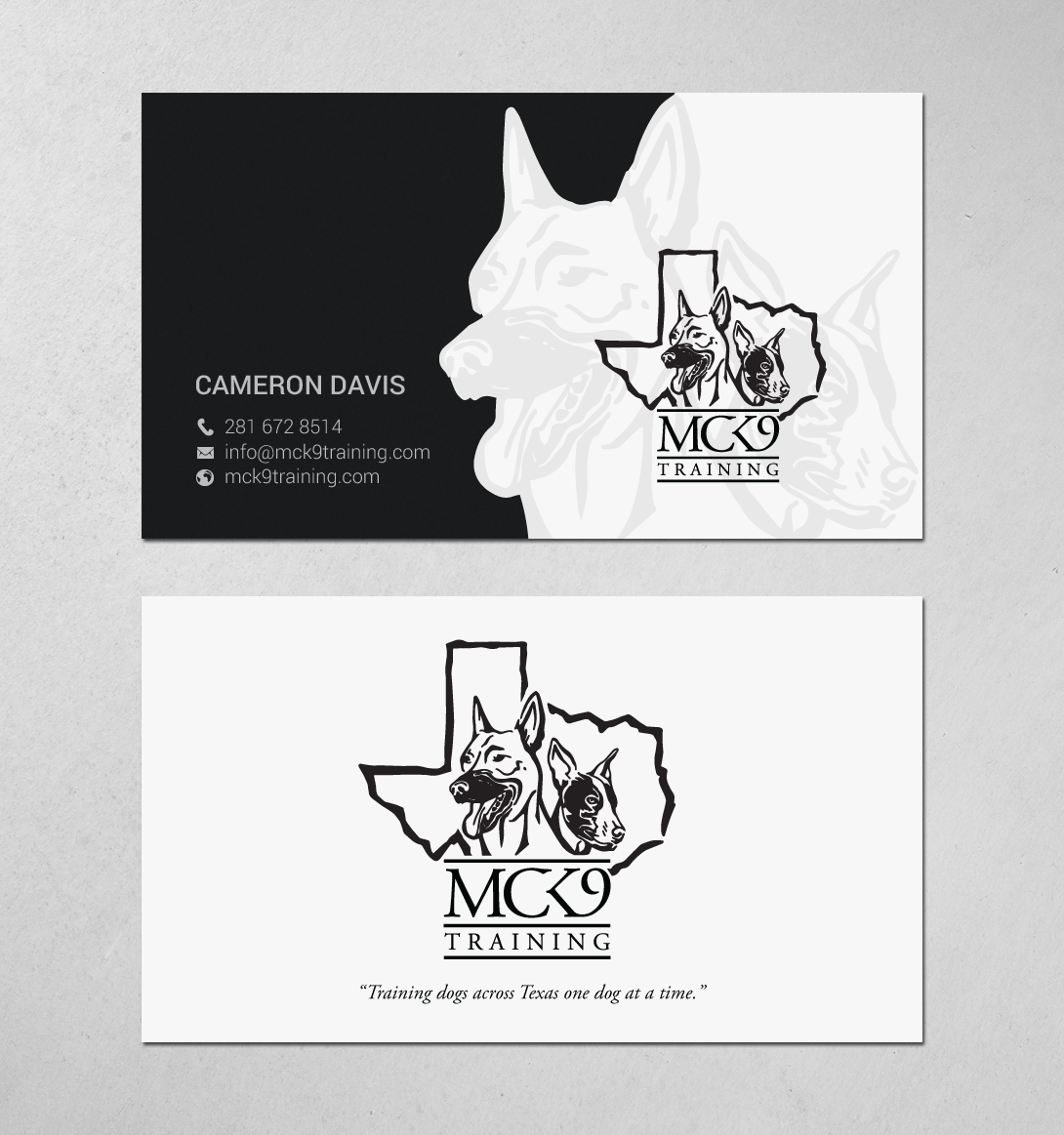 Business Card Design by chandrayaan.creative for MC K9 Training | Design #21208378