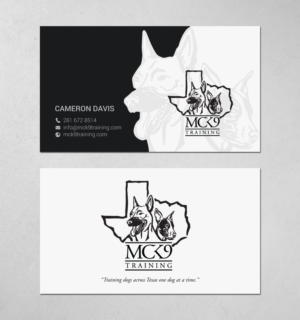 Business Card Design by chandrayaan.creative for MC K9 Training | Design: #21208378