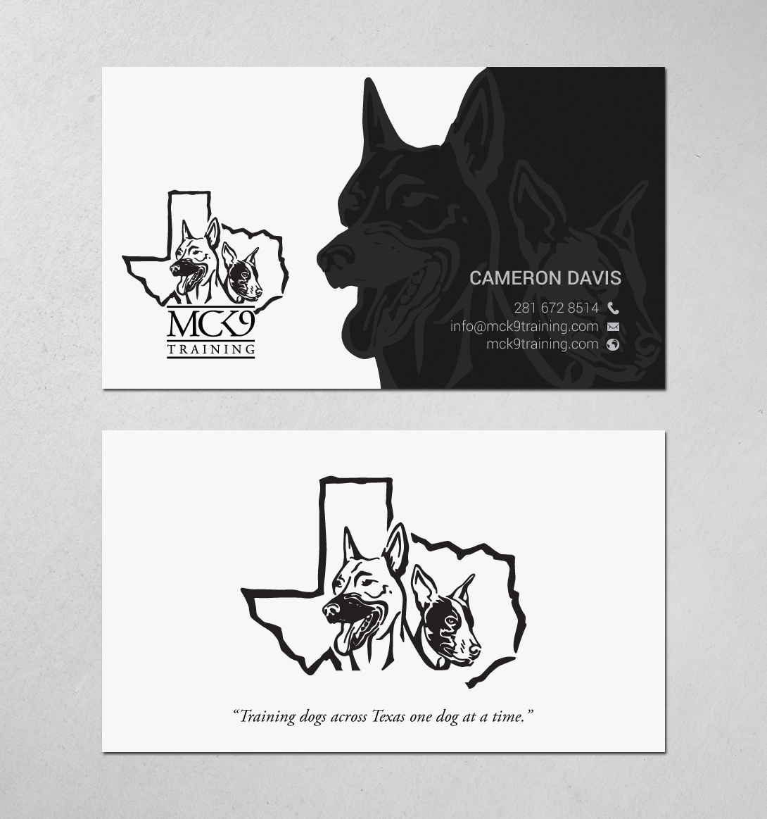 Business Card Design by chandrayaan.creative for MC K9 Training | Design #21208379