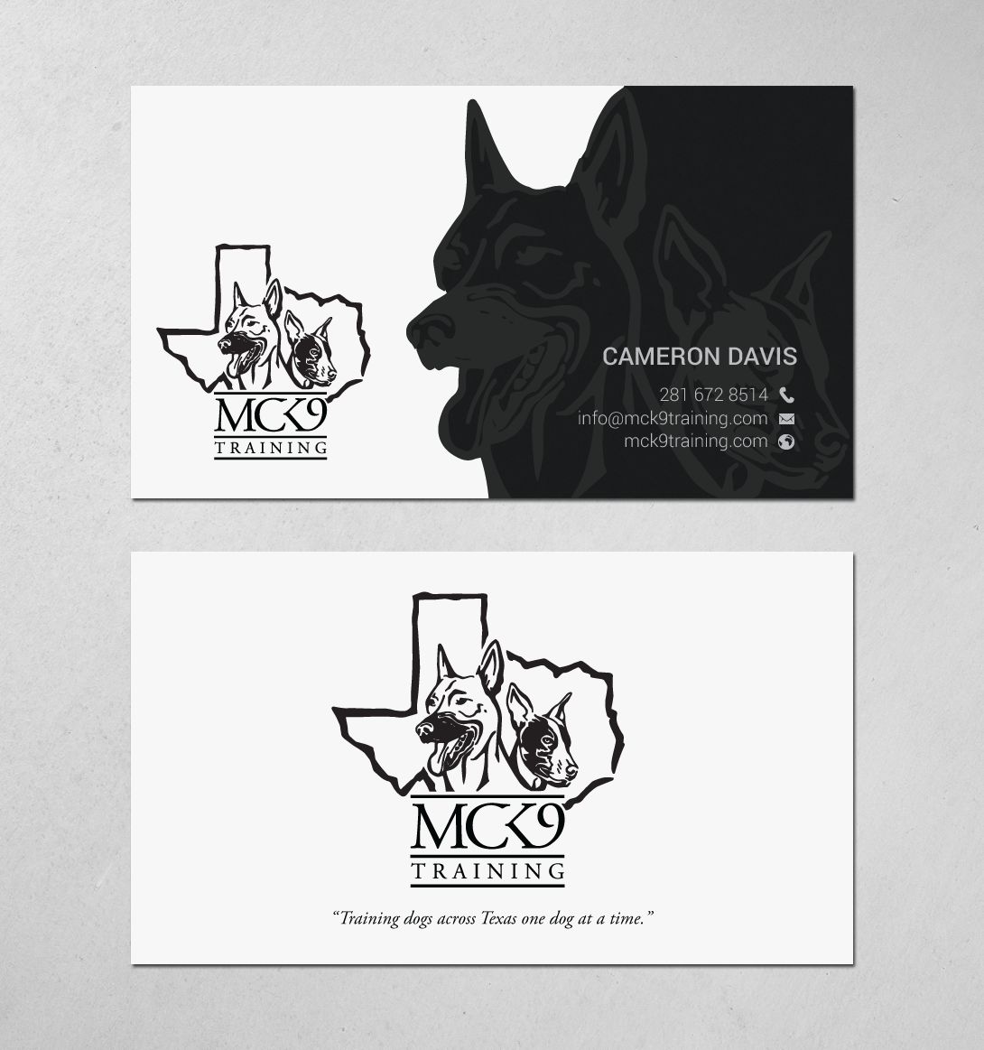 Business Card Design by chandrayaan.creative for MC K9 Training | Design #21208380