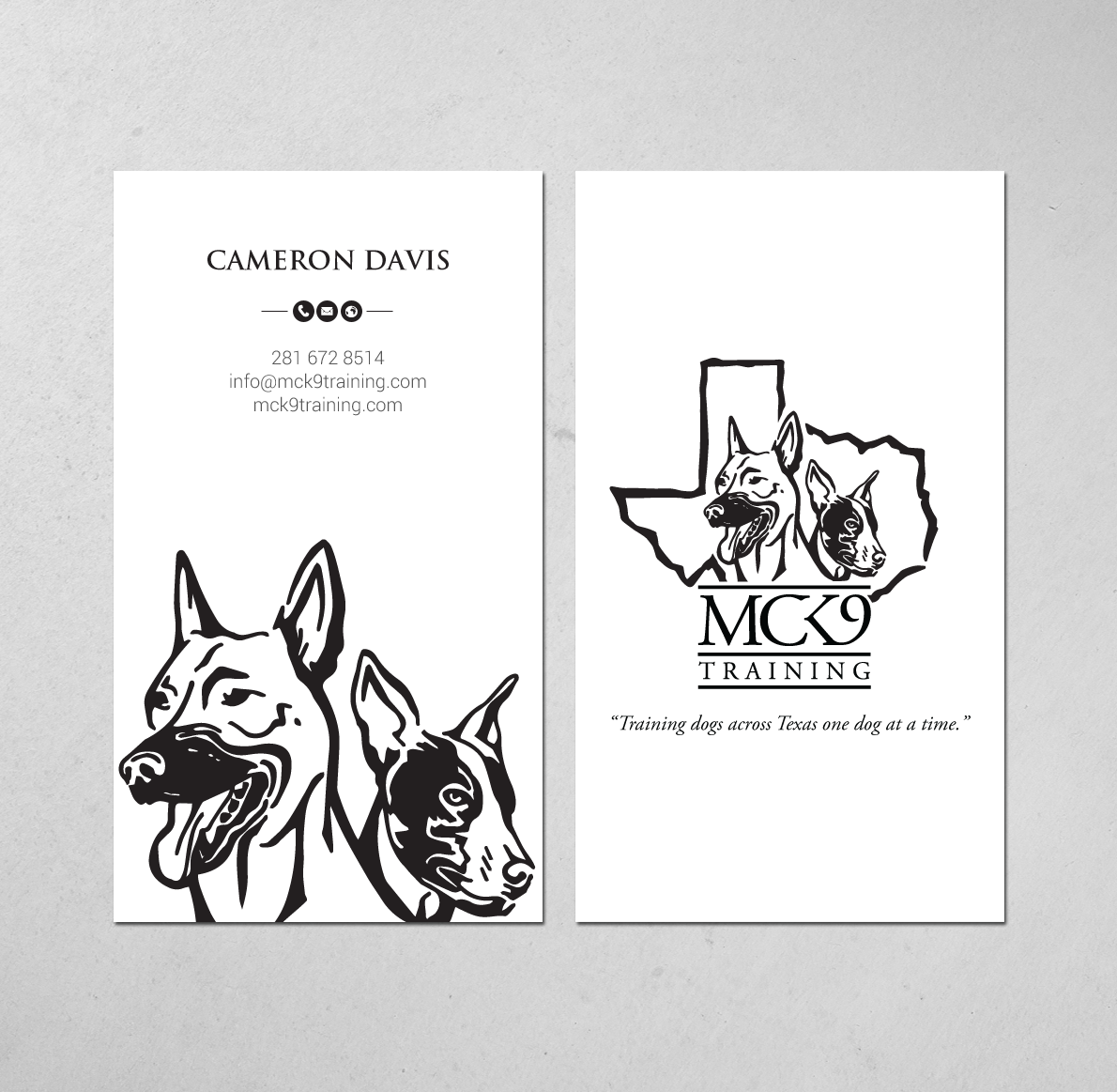 Business Card Design by chandrayaan.creative for MC K9 Training | Design #21208382