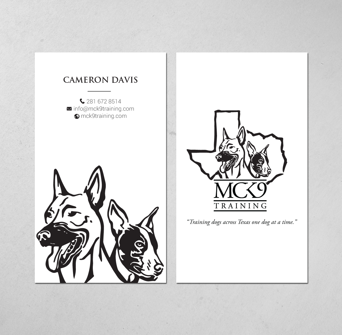 Design de Carte de Visite par chandrayaan.creative pour MC K9 Training | Design #21208383