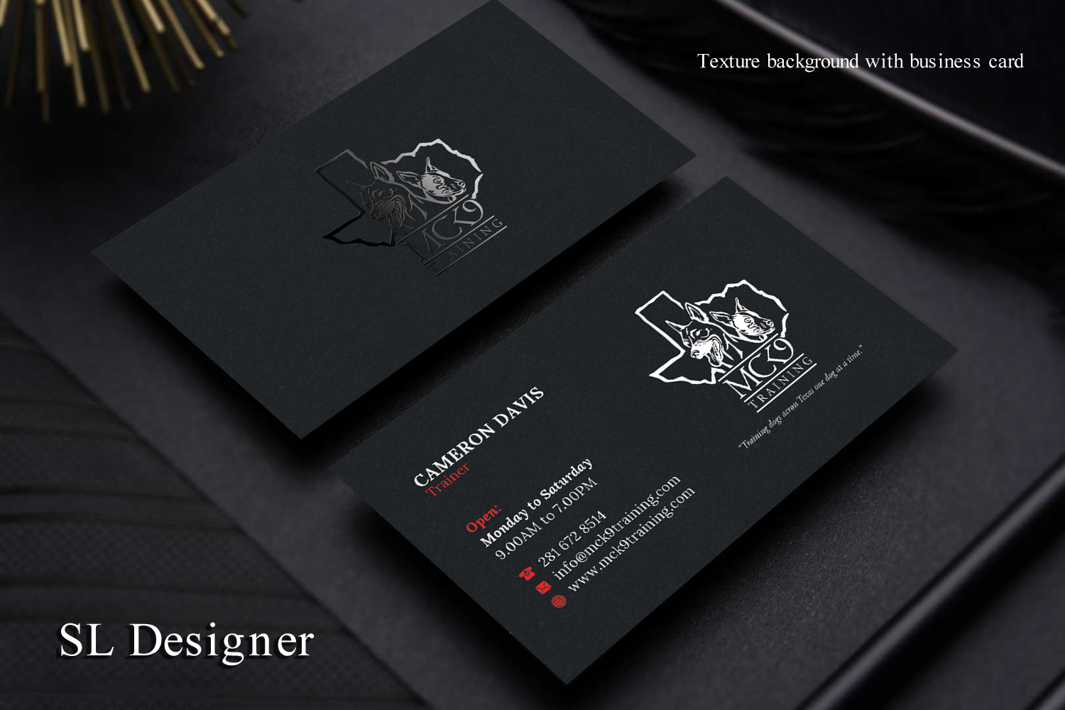 Business Card Design by SL Designer for MC K9 Training | Design #21197102