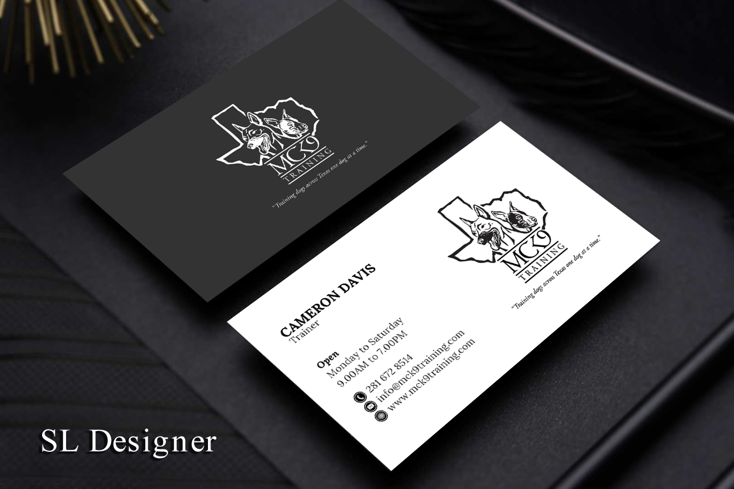 Business Card Design by SL Designer for MC K9 Training | Design #21197109
