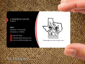 Business Card Design by SL Designer for MC K9 Training | Design: #21197113