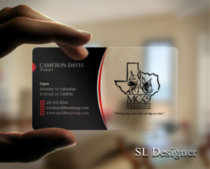 Business Card Design by SL Designer for MC K9 Training | Design: #21197115