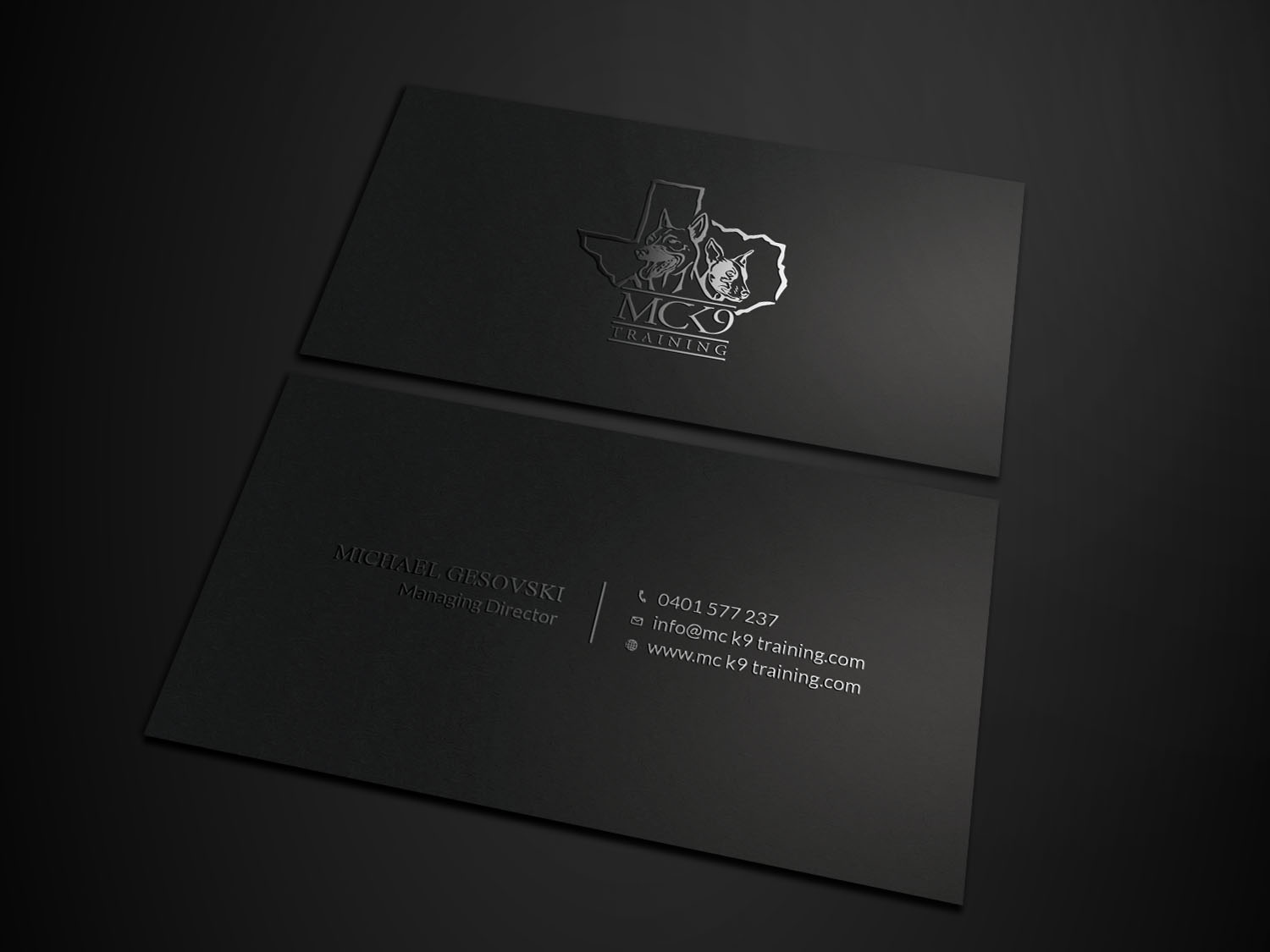 Visitenkarten-Design von Tripti Ranjan Gain für MC K9 Training | Design #21213123