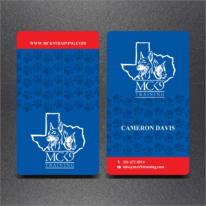 Business Card Design by Rajiv Kumar for MC K9 Training | Design: #21224039