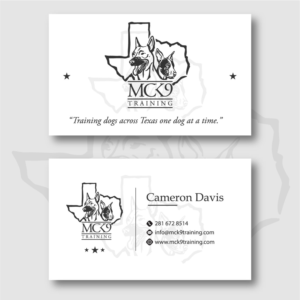 Business Card Design by Dan06 for MC K9 Training | Design: #21218203