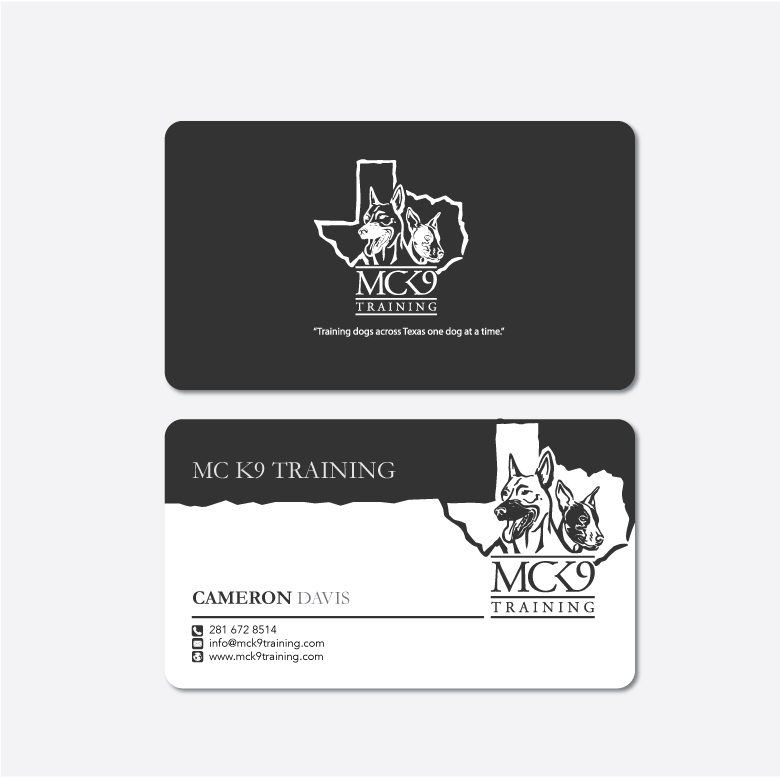 Business Card Design by zumur 2 for MC K9 Training | Design #21228588