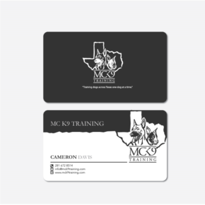 Business Card Design by zumur 2 for MC K9 Training | Design: #21228588