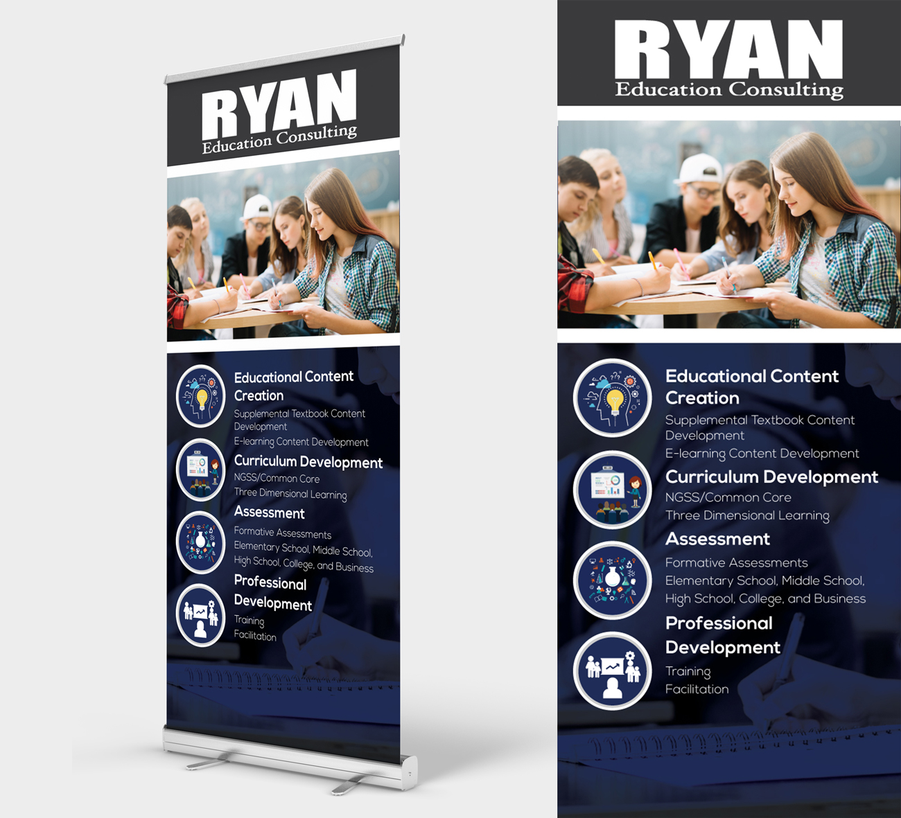 Signage Design by pd graphic 2 for Ryan Education Consulting LLC | Design #21203006