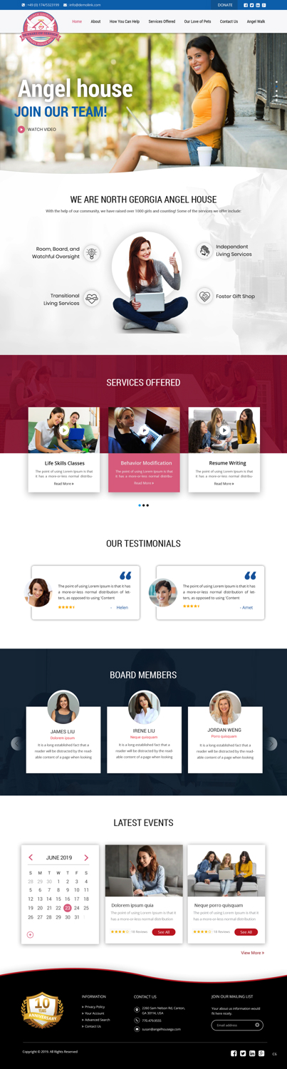 Web Design by pb for North Georgia Angel House Inc. | Design #21203479