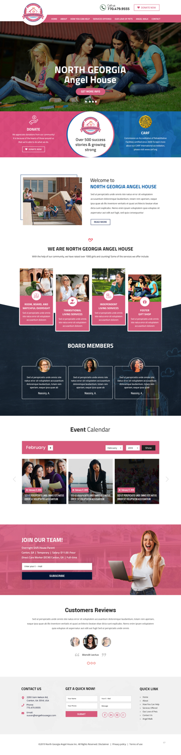 Web Design by pb for North Georgia Angel House Inc. | Design #21203481