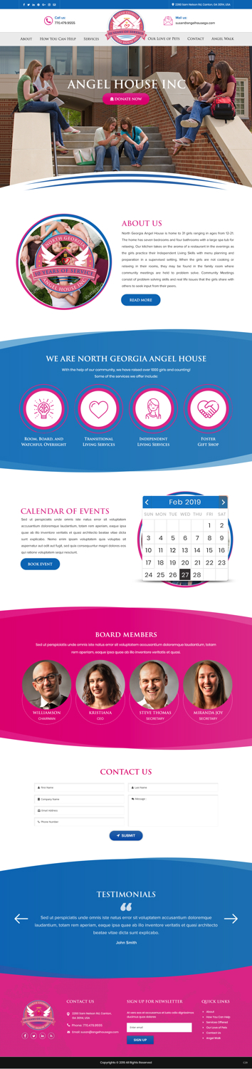 Web Design by pb for North Georgia Angel House Inc. | Design #21203487