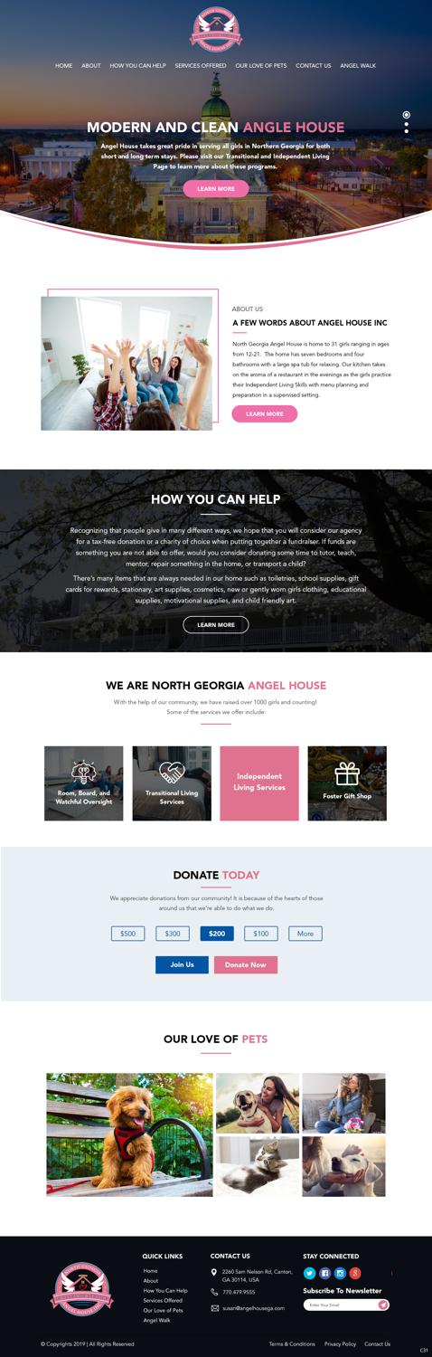 Web-Design von pb für North Georgia Angel House Inc. | Design #21203495