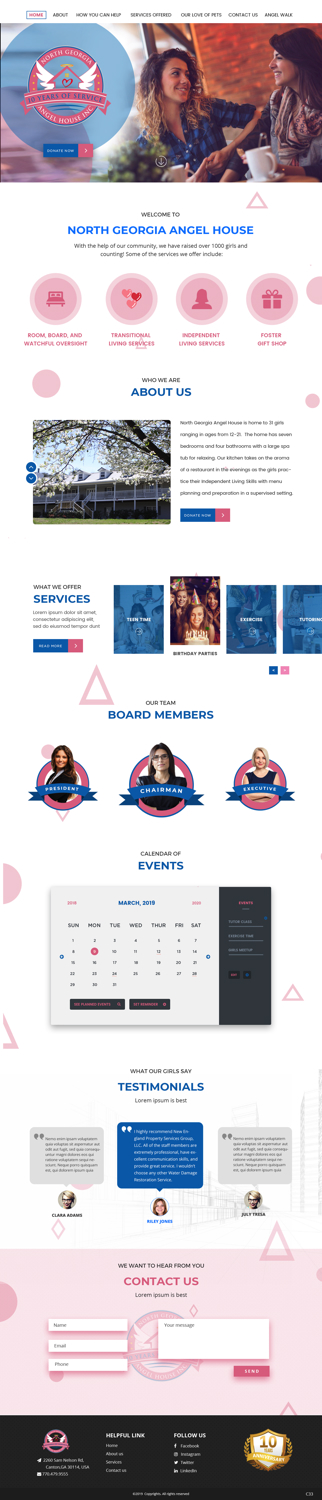 Web Design by pb for North Georgia Angel House Inc. | Design #21203500
