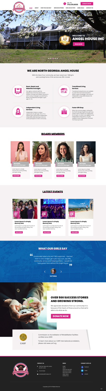 Web Design by pb for North Georgia Angel House Inc. | Design #21203507