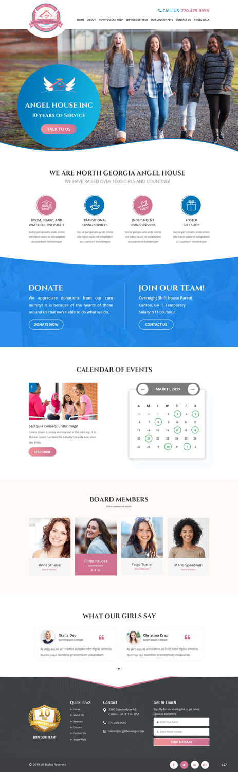 Web Design by pb for North Georgia Angel House Inc. | Design #21233067