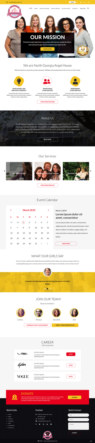 Web Design by pb for North Georgia Angel House Inc. | Design #21233070