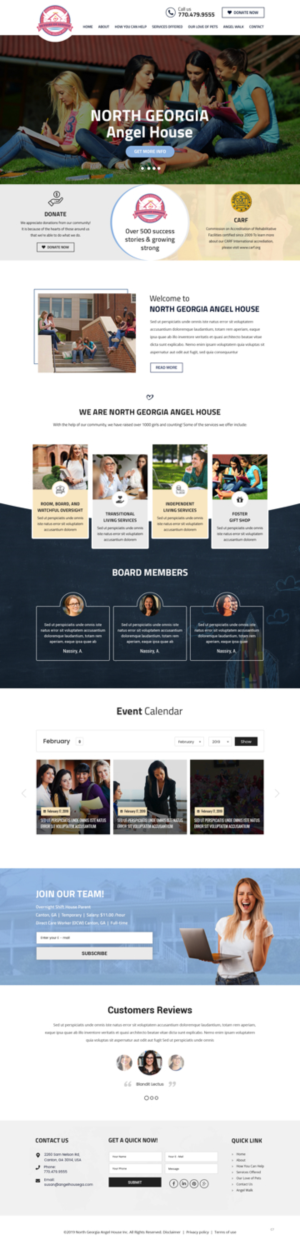 Web-Design von pb für North Georgia Angel House Inc. | Design: #21437643