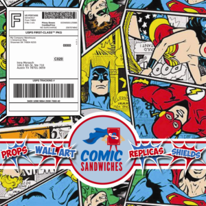 Shipping Box Design for Comic book and Superhero movie prop replica fabricator | Diseño de Empaque por PND