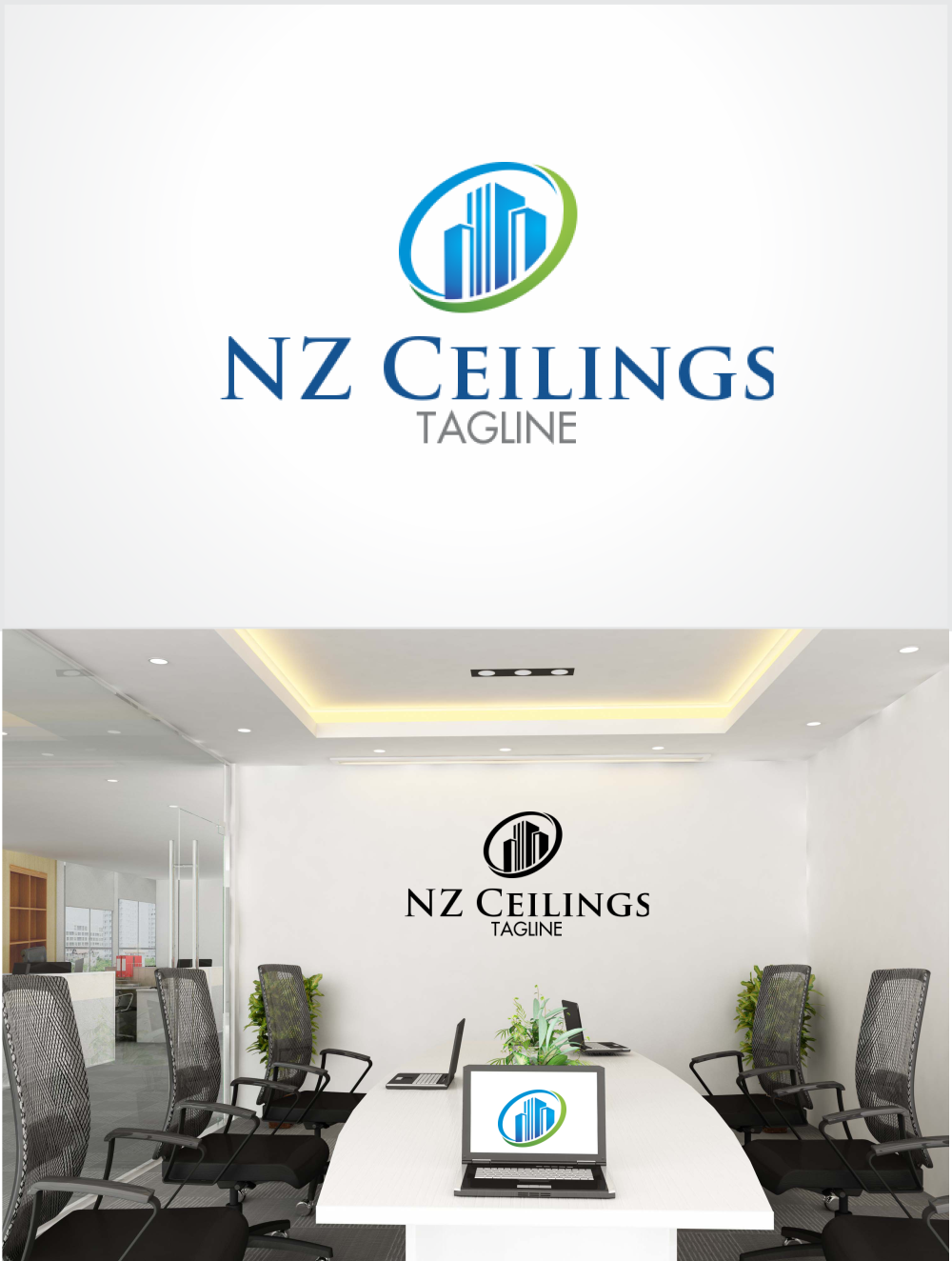 Logo Design by get2tows for NZ Ceilings Ltd | Design #21219512