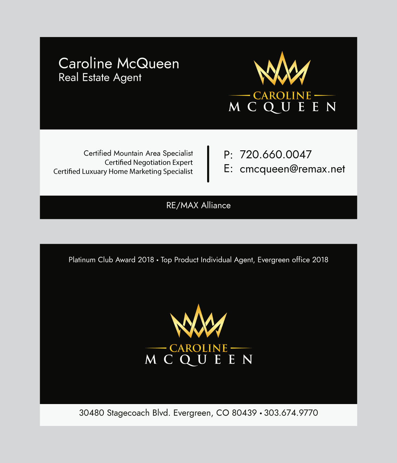 Design de Carte de Visite par Yaroslav S pour RE/MAX Alliance | Design #21207577