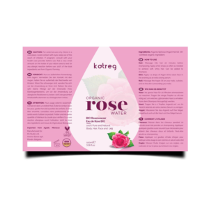 Label for ORGANIC ROSE WATER | Label Design by Finley Johnson