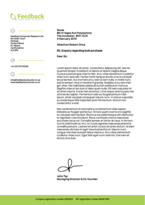 Letterhead and compliment slip | Briefkopf-Design von cjxxxxxhxx
