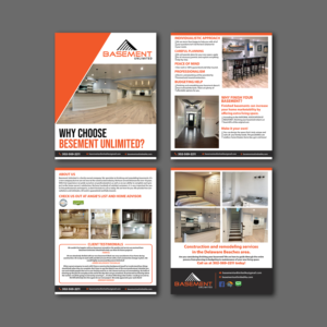 Construction Company finishing basements  marketing brochure.  | Flyer Design by aspiremedia