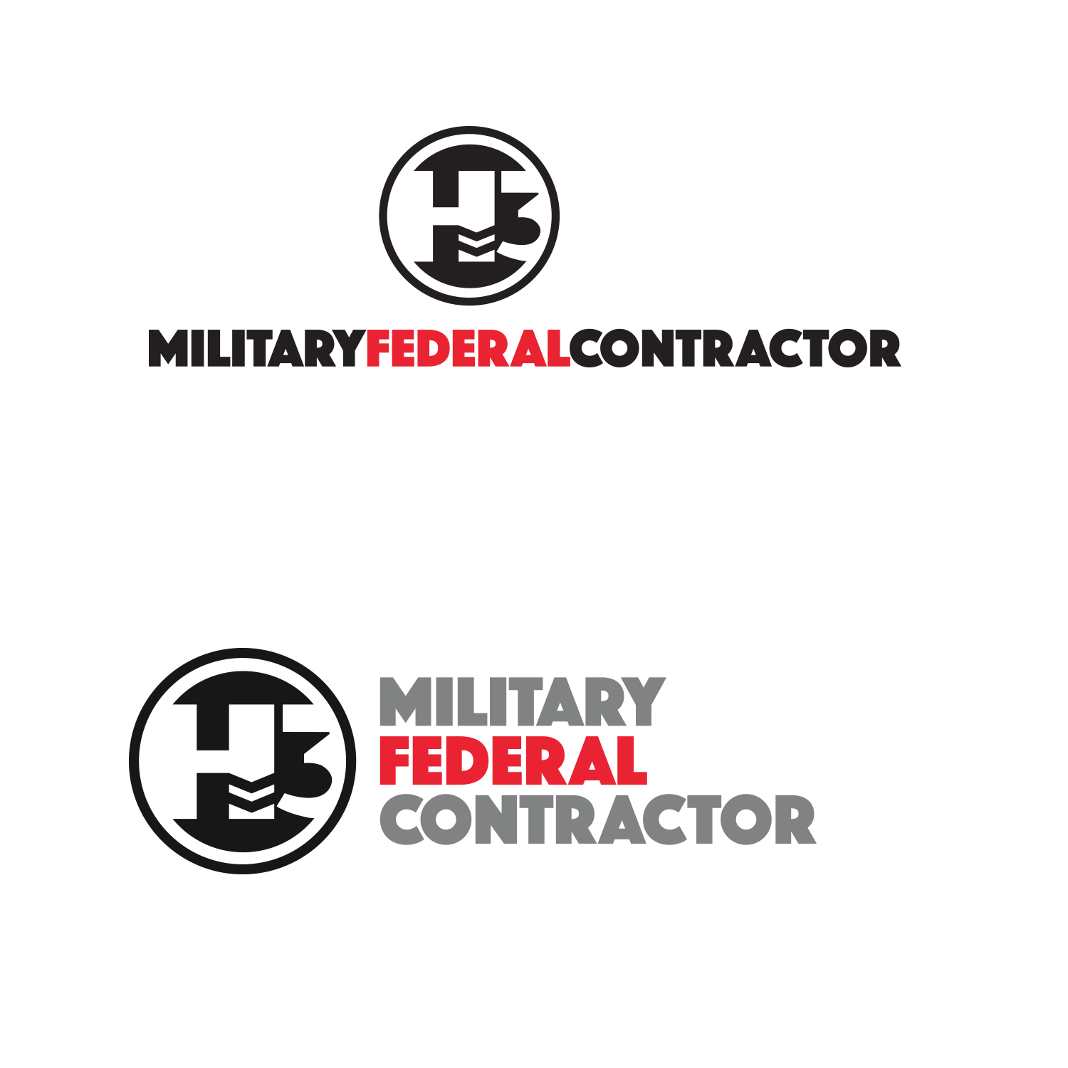 Elegant Playful Defense Contracting Logo Design For H3 Contracting 