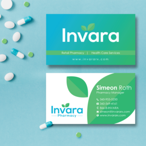 Invara Pharmacy - Health Care Industry | Business Card Design by Maxo-Biz