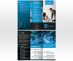 Tri-fold brochue, business card, and stationary design. | Flyer Design by Luniere Designs