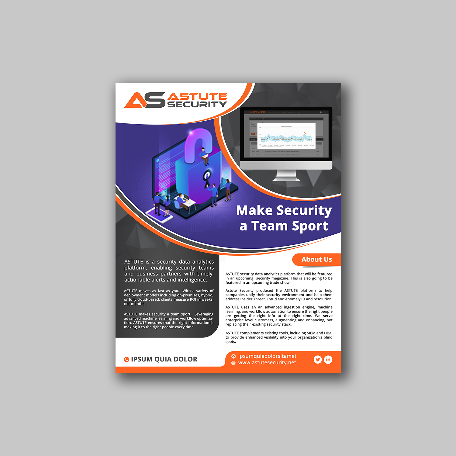 Advertisement Design by debdesign for Astute Security  | Design #21222696
