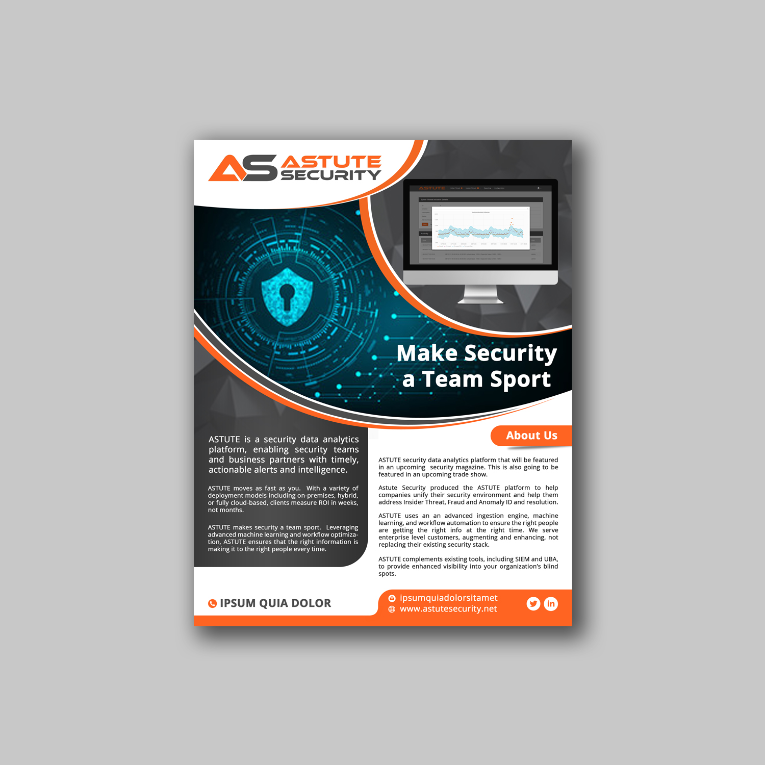 Advertisement Design by debdesign for Astute Security  | Design #21235823