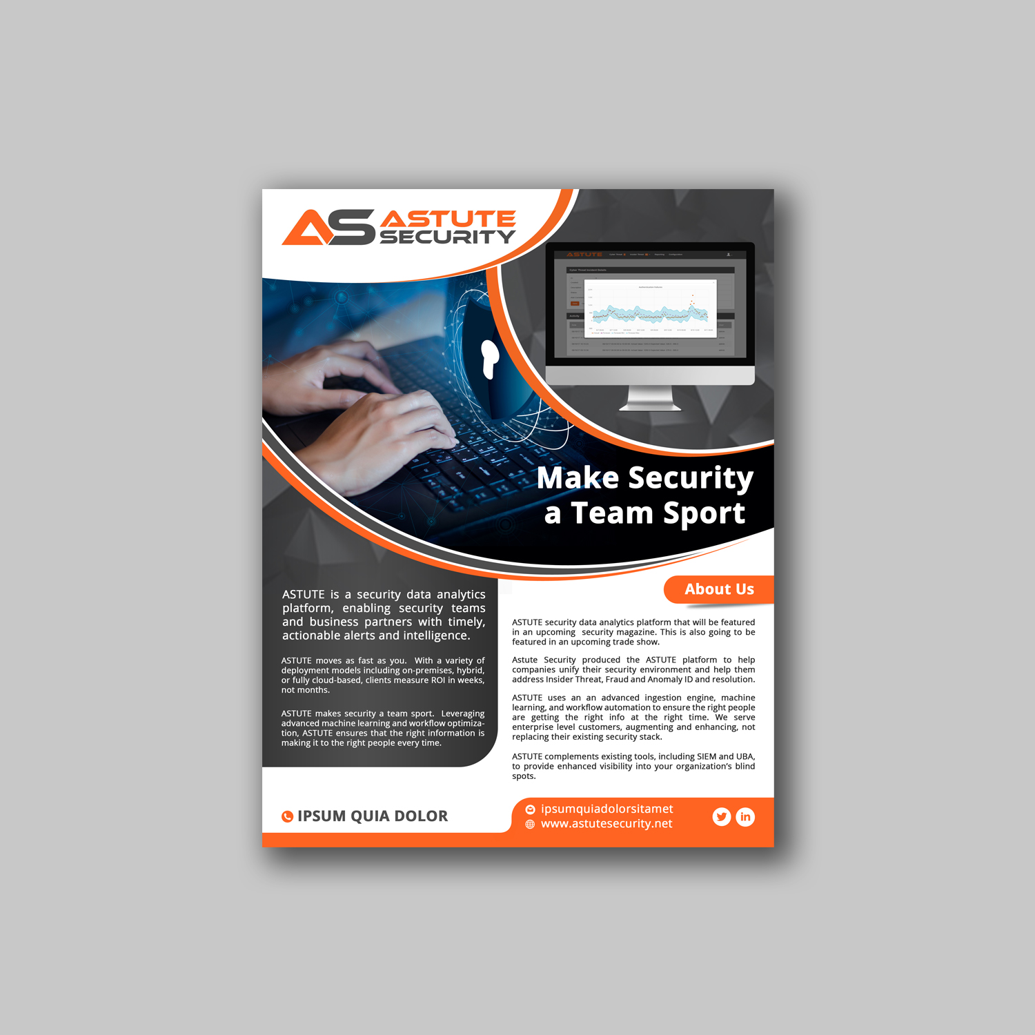 Advertisement Design by debdesign for Astute Security  | Design #21235835