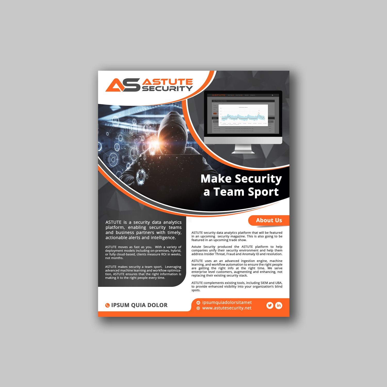Advertisement Design by debdesign for Astute Security  | Design #21235847
