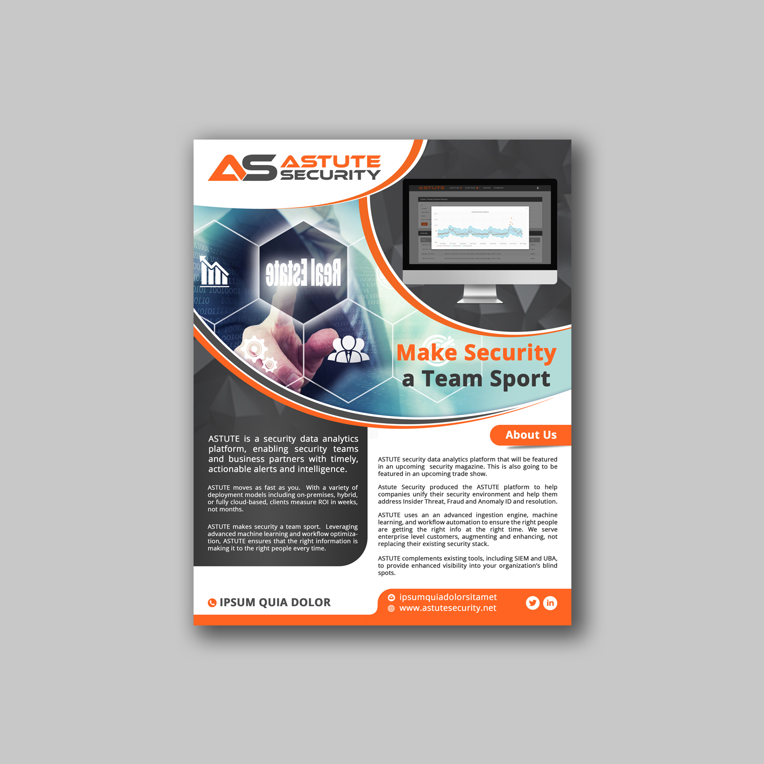 Advertisement Design by debdesign for Astute Security  | Design #21235852