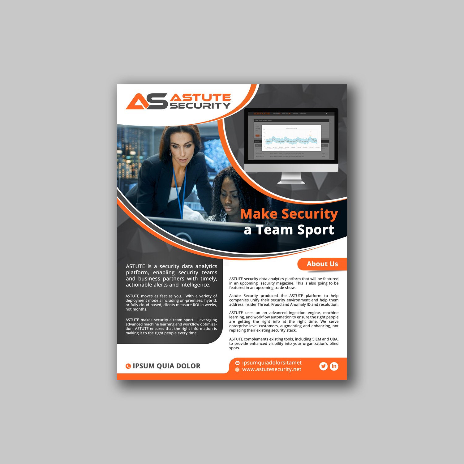 Advertisement Design by debdesign for Astute Security  | Design #21244635