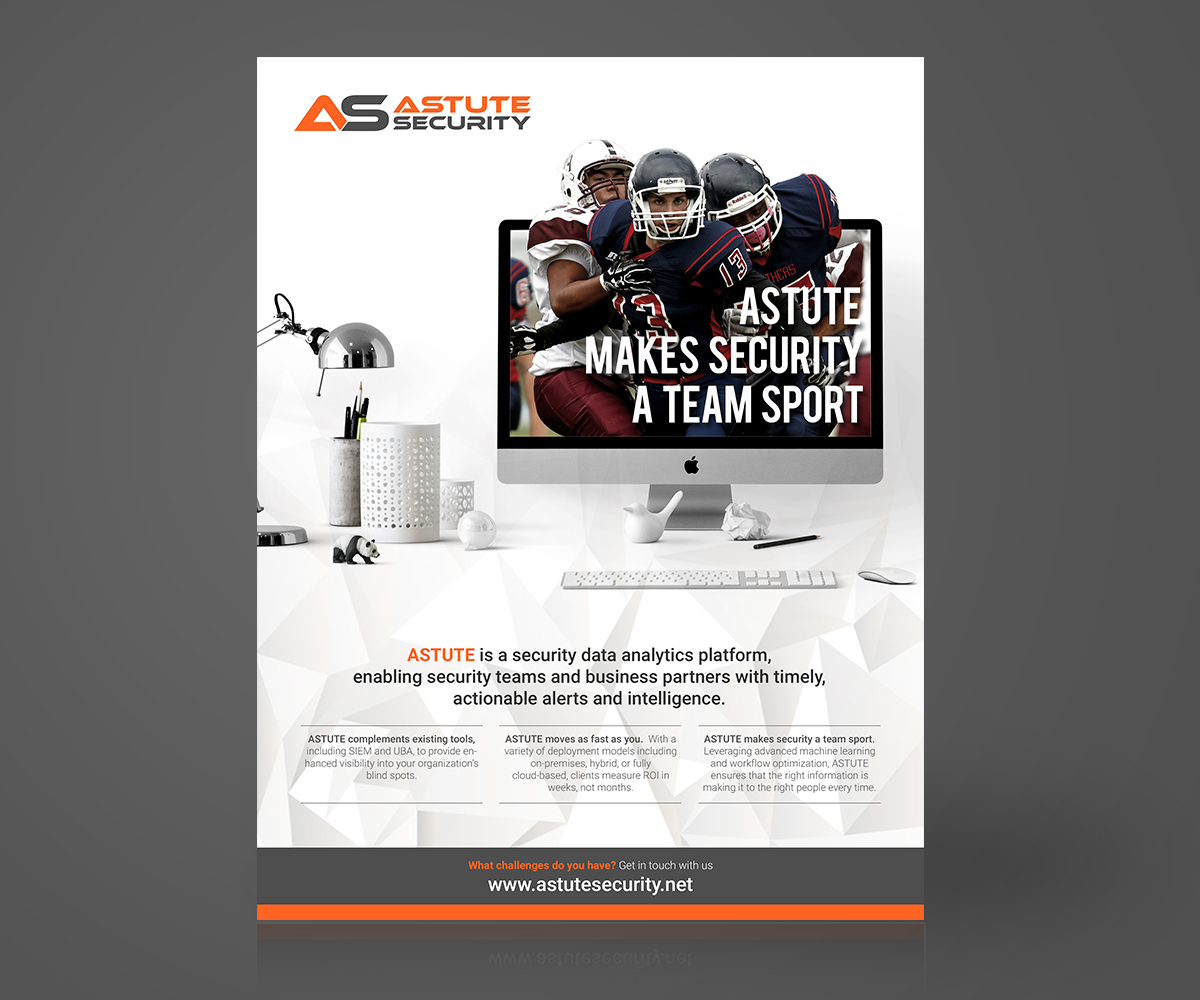 Advertisement Design by bhaska for Astute Security  | Design: #21215208