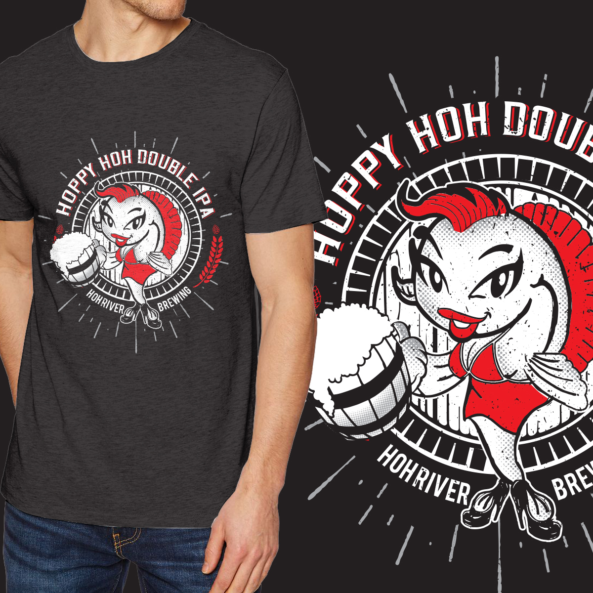 T-Shirt-Design von HDCREATION für Hoh River Brewing | Design: #21237450