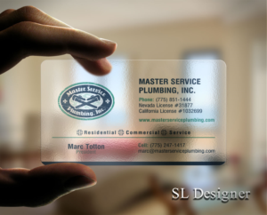 Family owned plumbing contractor needs eye catching business card design | Business Card Design by SL Designer