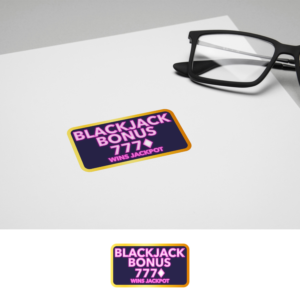 The Logo must include the words BLACKJACK BONUS as well as a subtext saying 777? WINS JACKPOT  | Logo Design by ClearDesign