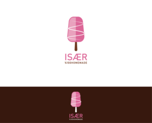 ISÆR (changed from Just-Ice). Håndlavede økologiske ispinde (English - Handmade organic popsicles. | Logo Design by Ezgi Kilavuz