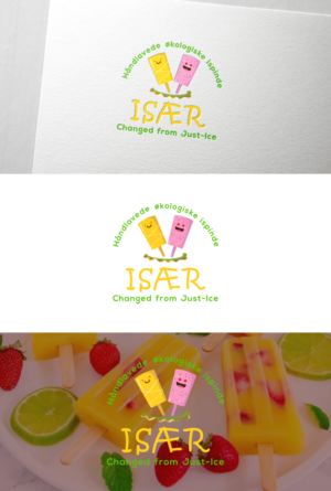 ISÆR (changed from Just-Ice). Håndlavede økologiske ispinde (English - Handmade organic popsicles. | Logo Design by siti MWDesign