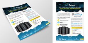 1 page flyer / info document for IT services company | Diseño de Flyer por SAI DESIGNS