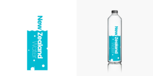 New Zealand Water Bottle Label | Diseño de Etiqueta por orphee