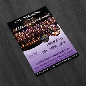 Voices Of California - A Decade of Entertainment | Flyer Design by Creative Jiniya