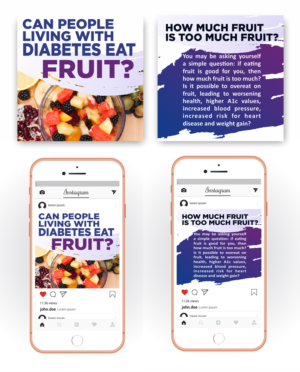 Mastering Diabetes Instagram Educational Posts | Infographic Design by Alpha_Creative
